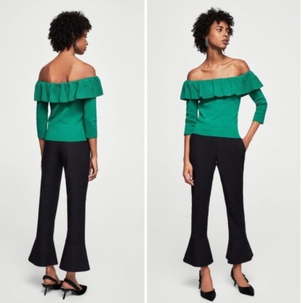 NWT Mango Off Shoulder Knitted Sweater sz M